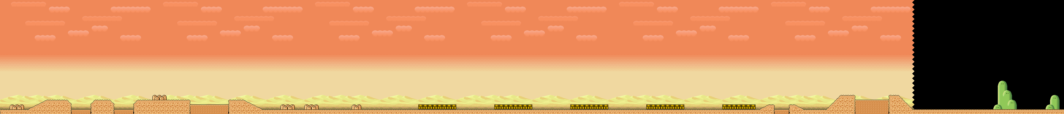 スーパーマリオブラザーズ３　ワールド2 ステージdesert エリア1