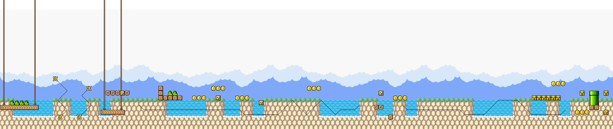 スーパーマリオブラザーズ３　ワールド3 ステージ2 エリア1