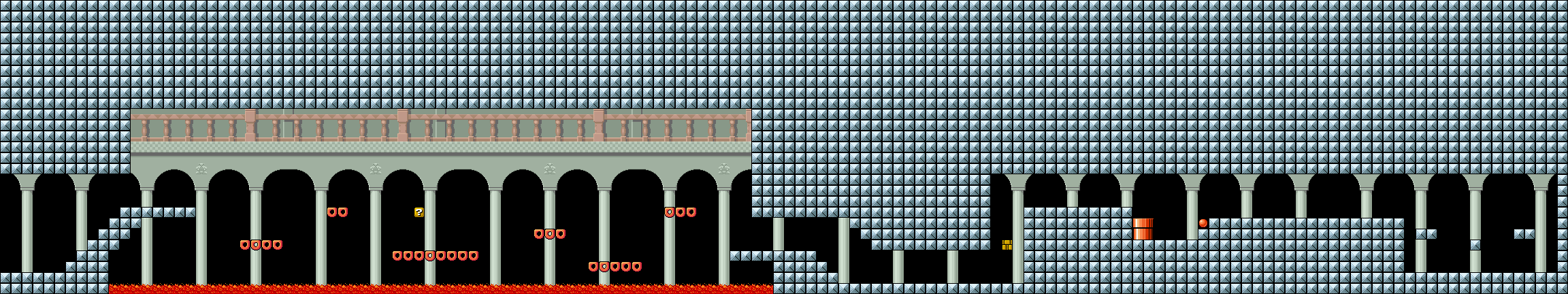 スーパーマリオブラザーズ３　ワールド4 ステージfort2 エリア1