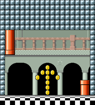 スーパーマリオブラザーズ３　ワールド5 ステージfort1 エリア2