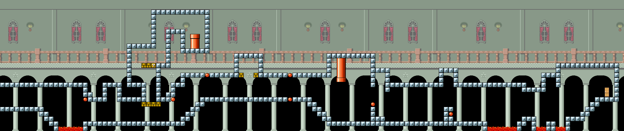 スーパーマリオブラザーズ３　ワールド5 ステージfort1 エリア1
